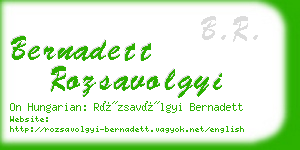 bernadett rozsavolgyi business card